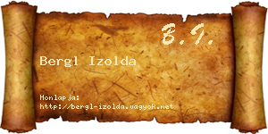 Bergl Izolda névjegykártya